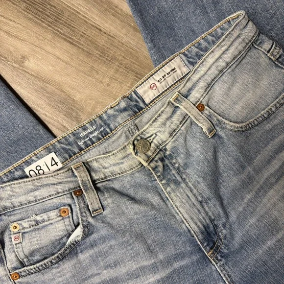 AG Adriano Goldschmied Jeans Womens 32R Blue Isabelle High Rise Straight Crop - Picture 2 of 11